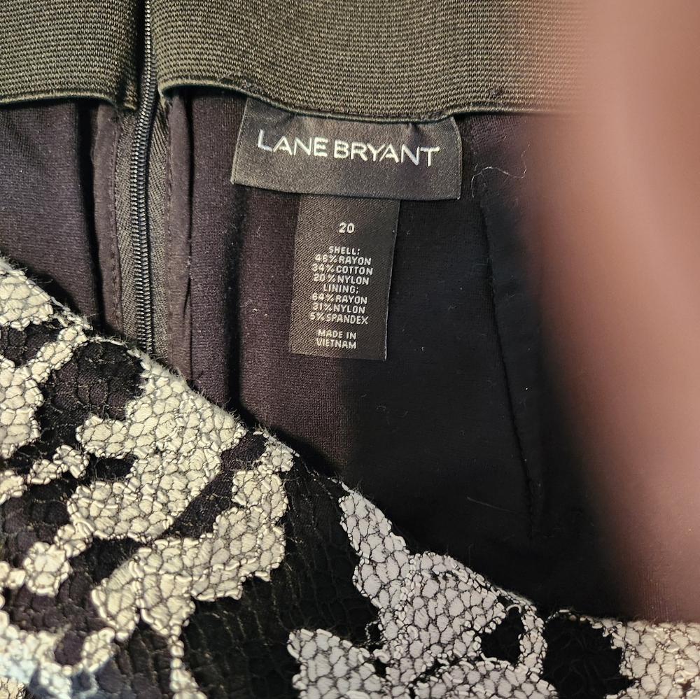 Lane Bryant Black and White Lace Garment